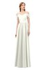 ColsBM Taylor Ivory Bridesmaid Dresses A-line Off The Shoulder Short Sleeve Zipper Floor Length Simple