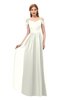 ColsBM Taylor Ivory Bridesmaid Dresses A-line Off The Shoulder Short Sleeve Zipper Floor Length Simple
