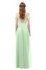 ColsBM Taylor Light Green Bridesmaid Dresses A-line Off The Shoulder Short Sleeve Zipper Floor Length Simple
