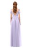 ColsBM Taylor Light Purple Bridesmaid Dresses A-line Off The Shoulder Short Sleeve Zipper Floor Length Simple