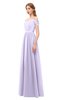 ColsBM Taylor Light Purple Bridesmaid Dresses A-line Off The Shoulder Short Sleeve Zipper Floor Length Simple