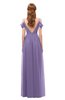 ColsBM Taylor Lilac Bridesmaid Dresses A-line Off The Shoulder Short Sleeve Zipper Floor Length Simple