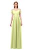 ColsBM Taylor Lime Sherbet Bridesmaid Dresses A-line Off The Shoulder Short Sleeve Zipper Floor Length Simple