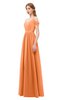 ColsBM Taylor Mango Bridesmaid Dresses A-line Off The Shoulder Short Sleeve Zipper Floor Length Simple