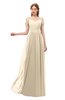 ColsBM Taylor Novelle Peach Bridesmaid Dresses A-line Off The Shoulder Short Sleeve Zipper Floor Length Simple