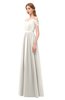 ColsBM Taylor Off White Bridesmaid Dresses A-line Off The Shoulder Short Sleeve Zipper Floor Length Simple
