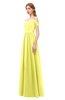 ColsBM Taylor Pale Yellow Bridesmaid Dresses A-line Off The Shoulder Short Sleeve Zipper Floor Length Simple
