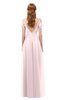 ColsBM Taylor Petal Pink Bridesmaid Dresses A-line Off The Shoulder Short Sleeve Zipper Floor Length Simple