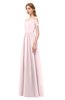 ColsBM Taylor Petal Pink Bridesmaid Dresses A-line Off The Shoulder Short Sleeve Zipper Floor Length Simple