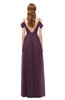 ColsBM Taylor Plum Bridesmaid Dresses A-line Off The Shoulder Short Sleeve Zipper Floor Length Simple
