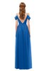 ColsBM Taylor Royal Blue Bridesmaid Dresses A-line Off The Shoulder Short Sleeve Zipper Floor Length Simple
