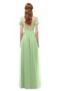 ColsBM Taylor Sage Green Bridesmaid Dresses A-line Off The Shoulder Short Sleeve Zipper Floor Length Simple