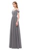 ColsBM Taylor Storm Front Bridesmaid Dresses A-line Off The Shoulder Short Sleeve Zipper Floor Length Simple