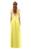 ColsBM Taylor Yellow Iris Bridesmaid Dresses A-line Off The Shoulder Short Sleeve Zipper Floor Length Simple