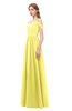 ColsBM Taylor Yellow Iris Bridesmaid Dresses A-line Off The Shoulder Short Sleeve Zipper Floor Length Simple