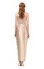 ColsBM Harlow Beige Bridesmaid Dresses Spaghetti Sleeveless Glamorous Hi-Lo Pleated Column