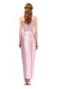 ColsBM Harlow Blush Bridesmaid Dresses Spaghetti Sleeveless Glamorous Hi-Lo Pleated Column