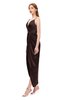 ColsBM Harlow Chocolate Brown Bridesmaid Dresses Spaghetti Sleeveless Glamorous Hi-Lo Pleated Column