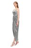 ColsBM Harlow Flint Gray Bridesmaid Dresses Spaghetti Sleeveless Glamorous Hi-Lo Pleated Column