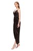 ColsBM Harlow Fudge Brown Bridesmaid Dresses Spaghetti Sleeveless Glamorous Hi-Lo Pleated Column