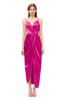 ColsBM Harlow Hot Pink Bridesmaid Dresses Spaghetti Sleeveless Glamorous Hi-Lo Pleated Column