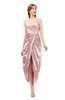 ColsBM Harlow Nectar Pink Bridesmaid Dresses Spaghetti Sleeveless Glamorous Hi-Lo Pleated Column