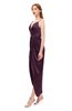 ColsBM Harlow Plum Bridesmaid Dresses Spaghetti Sleeveless Glamorous Hi-Lo Pleated Column
