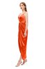 ColsBM Harlow Spicy Orange Bridesmaid Dresses Spaghetti Sleeveless Glamorous Hi-Lo Pleated Column