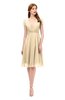 ColsBM Bailey Apricot Gelato Bridesmaid Dresses V-neck Ruching A-line Zipper Knee Length Modern