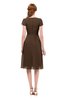 ColsBM Bailey Chocolate Brown Bridesmaid Dresses V-neck Ruching A-line Zipper Knee Length Modern