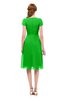 ColsBM Bailey Classic Green Bridesmaid Dresses V-neck Ruching A-line Zipper Knee Length Modern