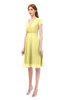 ColsBM Bailey Daffodil Bridesmaid Dresses V-neck Ruching A-line Zipper Knee Length Modern