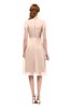 ColsBM Bailey Peach Puree Bridesmaid Dresses V-neck Ruching A-line Zipper Knee Length Modern
