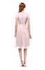 ColsBM Bailey Petal Pink Bridesmaid Dresses V-neck Ruching A-line Zipper Knee Length Modern