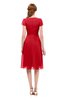 ColsBM Bailey Red Bridesmaid Dresses V-neck Ruching A-line Zipper Knee Length Modern