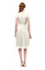 ColsBM Bailey Whisper White Bridesmaid Dresses V-neck Ruching A-line Zipper Knee Length Modern