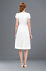 ColsBM Bailey White Bridesmaid Dresses V-neck Ruching A-line Zipper Knee Length Modern