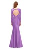 ColsBM Kenzie African Violet Bridesmaid Dresses Trumpet Lace Bateau Long Sleeve Floor Length Mature