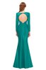 ColsBM Kenzie Blue Grass Bridesmaid Dresses Trumpet Lace Bateau Long Sleeve Floor Length Mature