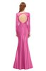 ColsBM Kenzie Carnation Pink Bridesmaid Dresses Trumpet Lace Bateau Long Sleeve Floor Length Mature