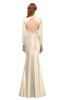 ColsBM Kenzie Cornhusk Bridesmaid Dresses Trumpet Lace Bateau Long Sleeve Floor Length Mature