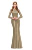 ColsBM Kenzie Cornstalk Bridesmaid Dresses Trumpet Lace Bateau Long Sleeve Floor Length Mature