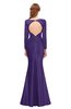 ColsBM Kenzie Dark Purple Bridesmaid Dresses Trumpet Lace Bateau Long Sleeve Floor Length Mature