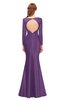 ColsBM Kenzie Eggplant Bridesmaid Dresses Trumpet Lace Bateau Long Sleeve Floor Length Mature