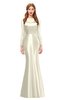 ColsBM Kenzie Egret Bridesmaid Dresses Trumpet Lace Bateau Long Sleeve Floor Length Mature