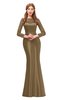 ColsBM Kenzie Ermine Bridesmaid Dresses Trumpet Lace Bateau Long Sleeve Floor Length Mature