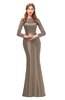 ColsBM Kenzie Ginger Snap Bridesmaid Dresses Trumpet Lace Bateau Long Sleeve Floor Length Mature