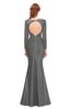 ColsBM Kenzie Grey Bridesmaid Dresses Trumpet Lace Bateau Long Sleeve Floor Length Mature