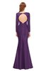 ColsBM Kenzie Imperial Purple Bridesmaid Dresses Trumpet Lace Bateau Long Sleeve Floor Length Mature