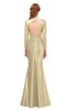 ColsBM Kenzie Marzipan Bridesmaid Dresses Trumpet Lace Bateau Long Sleeve Floor Length Mature